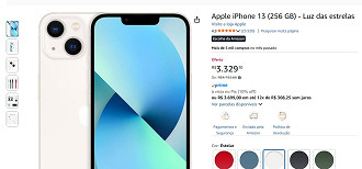 Print que comprova preço do iPhone 13 Print que comprova preço do iPhone 13