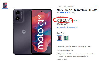 Moto G04 em oferta no Mercado Livre Moto G04 em oferta no Mercado Livre