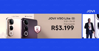 Lançado pelo valor de R$3.200, o JOVI V50 Lite 5G não traz especificações condizentes com essa faixa de preço