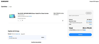 Tab S10 FE+ WiFi 8GB 128GB Cinza + Buds3 Pro Cinza em oferta na Samsung!