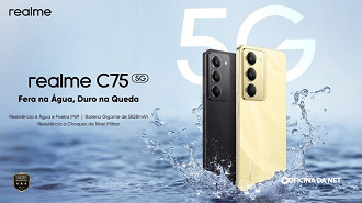realme C75 5G. Imagem: realme/Reprodução realme C75 5G. Imagem: realme/Reprodução