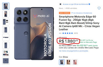 Motorola Edge 60 Fusion em oferta no Mercado Livre