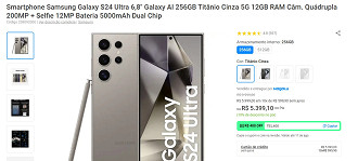Print que comprova oferta do Galaxy S24 Ultra Print que comprova oferta do Galaxy S24 Ultra