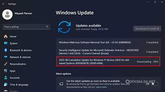 Atualização cumulativa KB5063878 apresenta falhas na instalação, mesmo pelo Windows Update. Imagem: Windows Latest/Reprodução