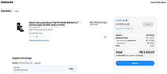 Samsung Galaxy Z Flip7 FE com 23% de desconto nessa semana na Samsung.