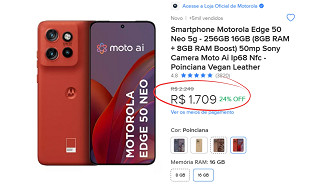 Motorola Edge 50 Neo por R$ 1.709 no Mercado Livre