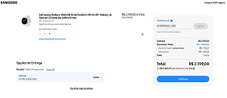 Galaxy Watch8 com 31% de desconto na Samsung.