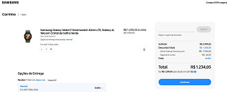 Samsung Galaxy Watch 7 de 40mm LTE com quase 60% de desconto na loja oficial.