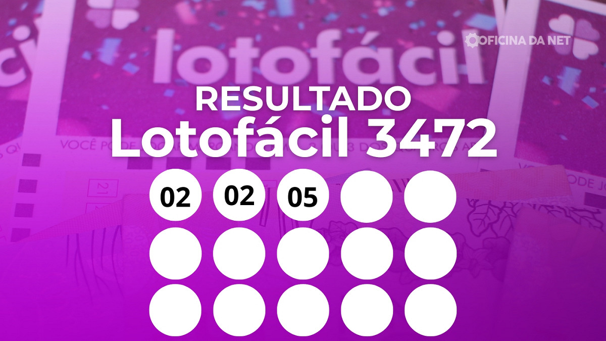 Veja os números sorteados da Lotofácil 3472