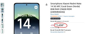 Redmi Note 14 5G em oferta na Amazon