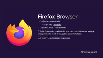 Firefox 142 já está disponível para download. Imagem: Oficina da Net