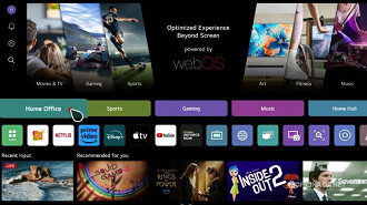 LG Swing tem sistema webOS. Imagem: LG/Reprodução