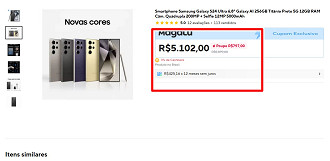 Print que comprova oferta do Galaxy S24 Ultra