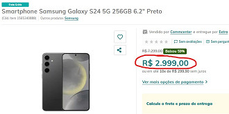Galaxy S24 em oferta no Extra