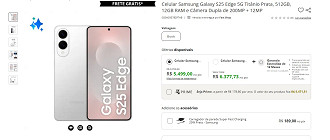 Print que comprova oferta do Galaxy S25 Edge