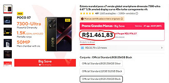 POCO X7 em oferta no AliExpress POCO X7 em oferta no AliExpress