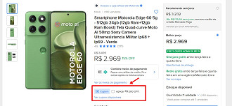 Print que comprova preço do Edge 60 Fusion Print que comprova preço do Edge 60 Fusion