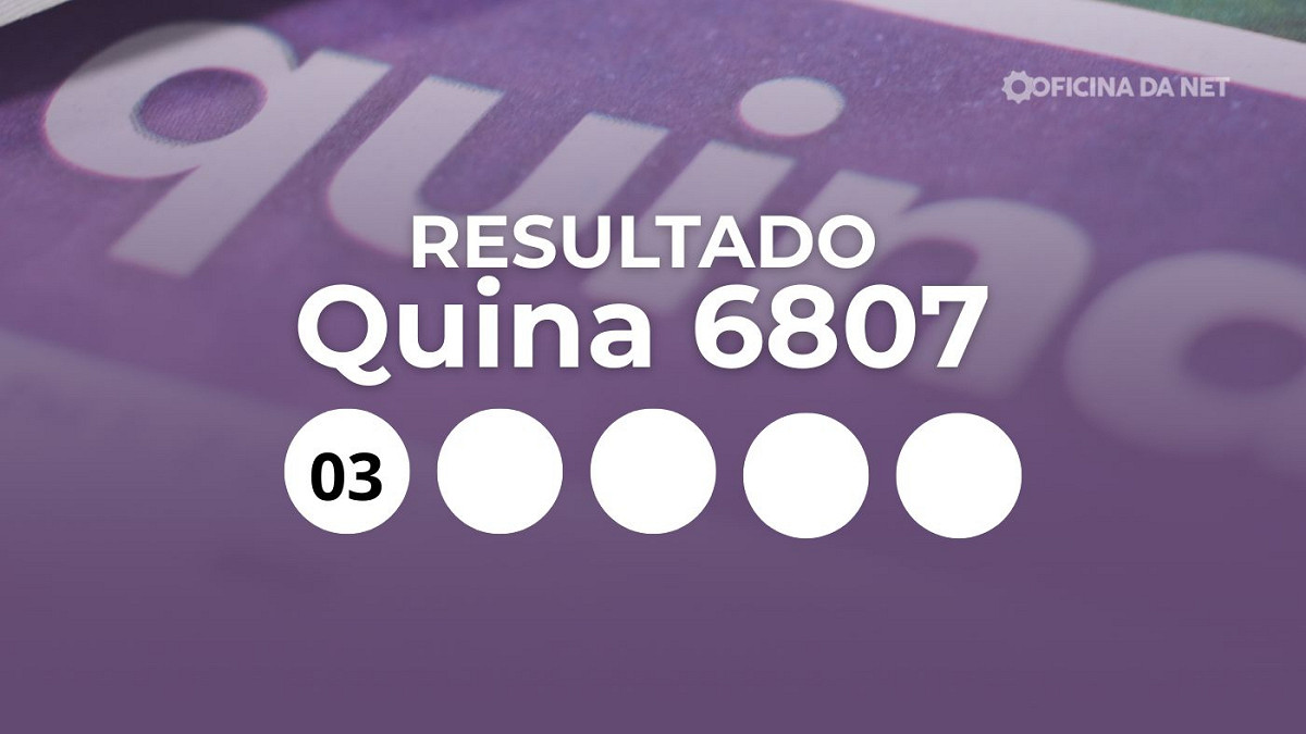 Veja os números sorteados da Quina 6807