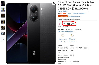 POCO X7 Pro em oferta na Amazon
