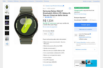 Galaxy Watch7 40mm LTE com 56% de desconto no Mercado Livre. Galaxy Watch7 40mm LTE com 56% de desconto no Mercado Livre.