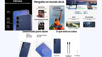 Material promocional revela especificações do Galaxy S25 FE Material promocional revela especificações do Galaxy S25 FE