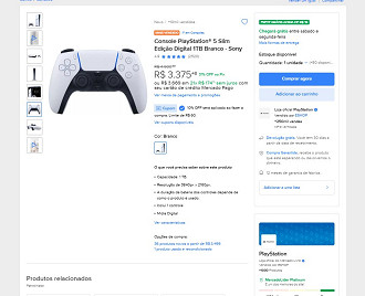 PlayStation 5 Slim com 31% OFF no Mercado Livre nessa semana! PlayStation 5 Slim com 31% OFF no Mercado Livre nessa semana!