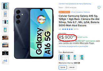 Galaxy A16 5G em oferta no Mercado Livre Galaxy A16 5G em oferta no Mercado Livre