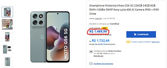 Moto G56 5G em oferta no Carrefour Moto G56 5G em oferta no Carrefour
