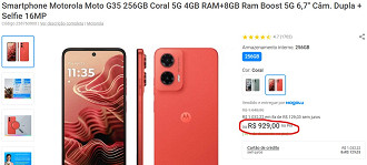 Moto G35 5G em oferta na Magazine Luiza Moto G35 5G em oferta na Magazine Luiza