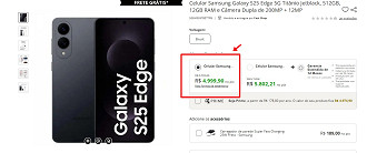 Print que comprova oferta do Galaxy S25 Edge Print que comprova oferta do Galaxy S25 Edge