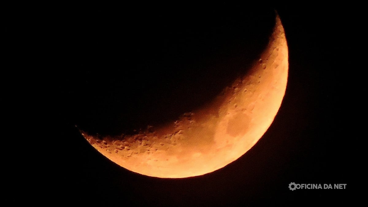 Veja como está a Lua hoje. Imagem: Oficina da Net