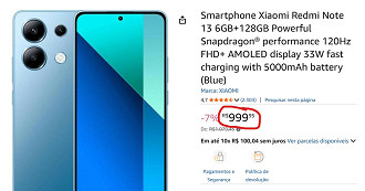Redmi Note 13 4G em oferta na Amazon