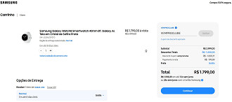 Galaxy Watch8 40mm Bluetooth com 40% de desconto na Samsung. Galaxy Watch8 40mm Bluetooth com 40% de desconto na Samsung.