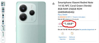Redmi Note 14 5G em oferta na Amazon