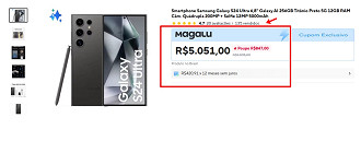 Galaxy S24 Ultra surge com preço muito baixo na loja oficial do Magalu no AliExpress Galaxy S24 Ultra surge com preço muito baixo na loja oficial do Magalu no AliExpress