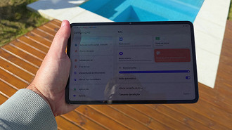 A tela desse tablet apresenta boa qualidade, ótima resolução para assistir conteúdos e uma taxa de atualização de excelentes 144Hz. A tela desse tablet apresenta boa qualidade, ótima resolução para assistir conteúdos e uma taxa de atualização de excelentes 144Hz.
