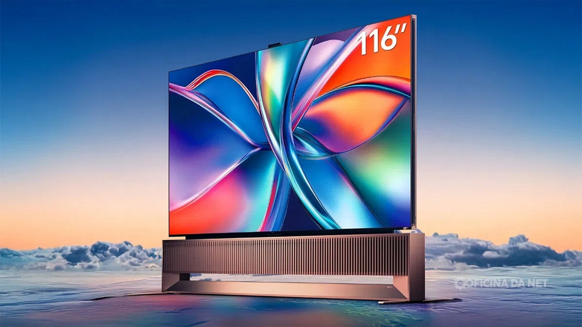 Hisense lança TV de 116 polegadas, a maior do Brasil