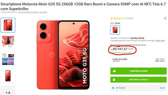 Moto G35 5G em oferta na Magazine Luiza Moto G35 5G em oferta na Magazine Luiza