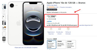 Print que comprova oferta do iPhone 16e Print que comprova oferta do iPhone 16e