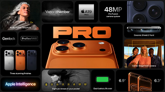 As novidades do iPhone 17 Pro: processador atualizado, zoom com qualidade óptica de até 8x, bateria maior, novo módulo de câmeras.