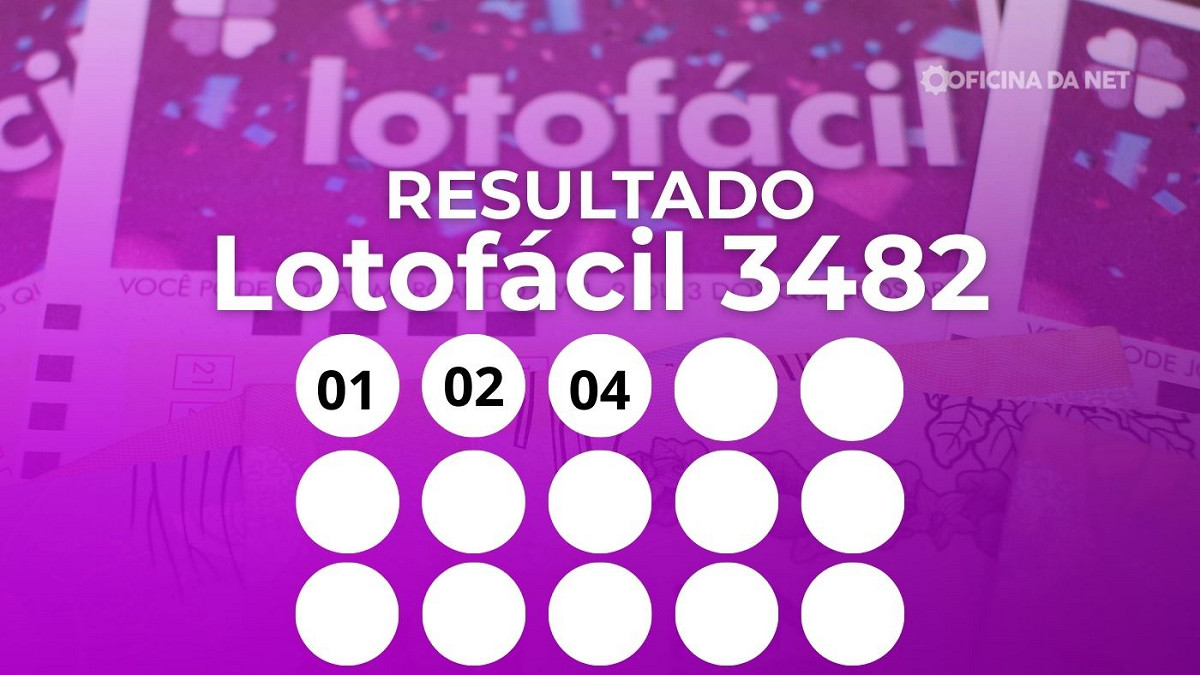 Veja os números sorteados da Lotofácil 3482