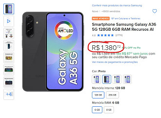 Galaxy A36 5G em oferta no Mercado Livre