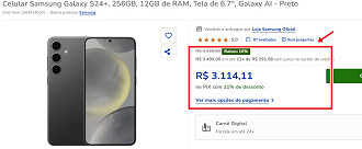 Galaxy S24 Plus está com preço imperdível agora.