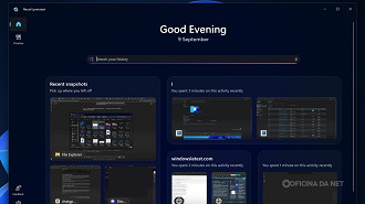 O Recall agora tem uma página inicial que mostra todas as suas atividades. Imagem: Windows Latest/Reprodução O Recall agora tem uma página inicial que mostra todas as suas atividades. Imagem: Windows Latest/Reprodução