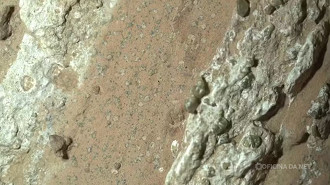 Sapphire Canyon, a amostra biológica encontrada pela NASA em marte. Imagem: NASA/Reprodução