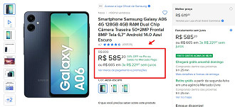 Compre o Galaxy A06 com desconto no Mercado Livre.