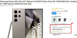 O Galaxy S24 Ultra está com um baita desconto agora!