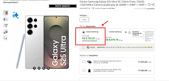 Oferta do Galaxy S25 Ultra. Oferta do Galaxy S25 Ultra.