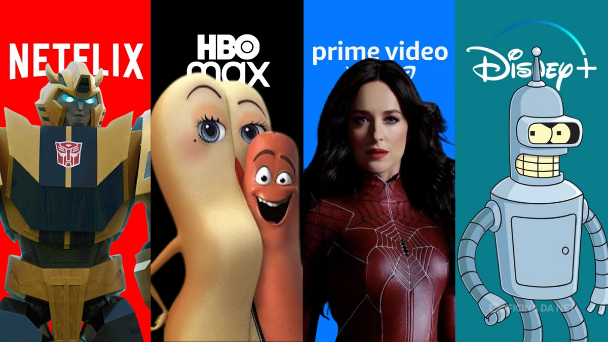 Lançamentos da Netflix, Max, Prime Video e Disney+ nesta semana. Imagem: Oficina da Net