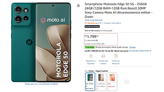 A oferta de hoje do Edge 50 está na Amazon Brasil. A oferta de hoje do Edge 50 está na Amazon Brasil.